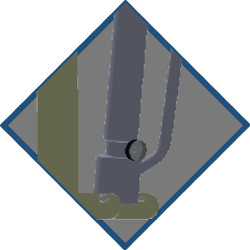 Sollevatore oleodinamico per disabili e anziani in acciaio verniciato, portata 150kg, con imbracatura inclusa e base regolabile.