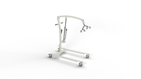 Sollevatore disabili oleodinamico a base regolabile con imbracatura standard