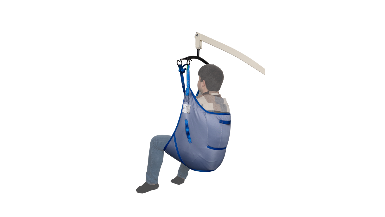 Imbracatura standard Art. 65.21 per sollevatore disabili con cinghie rinforzate e imbottiture antitaglio, portata 210 kg, compatibile con sollevatori Castagner.