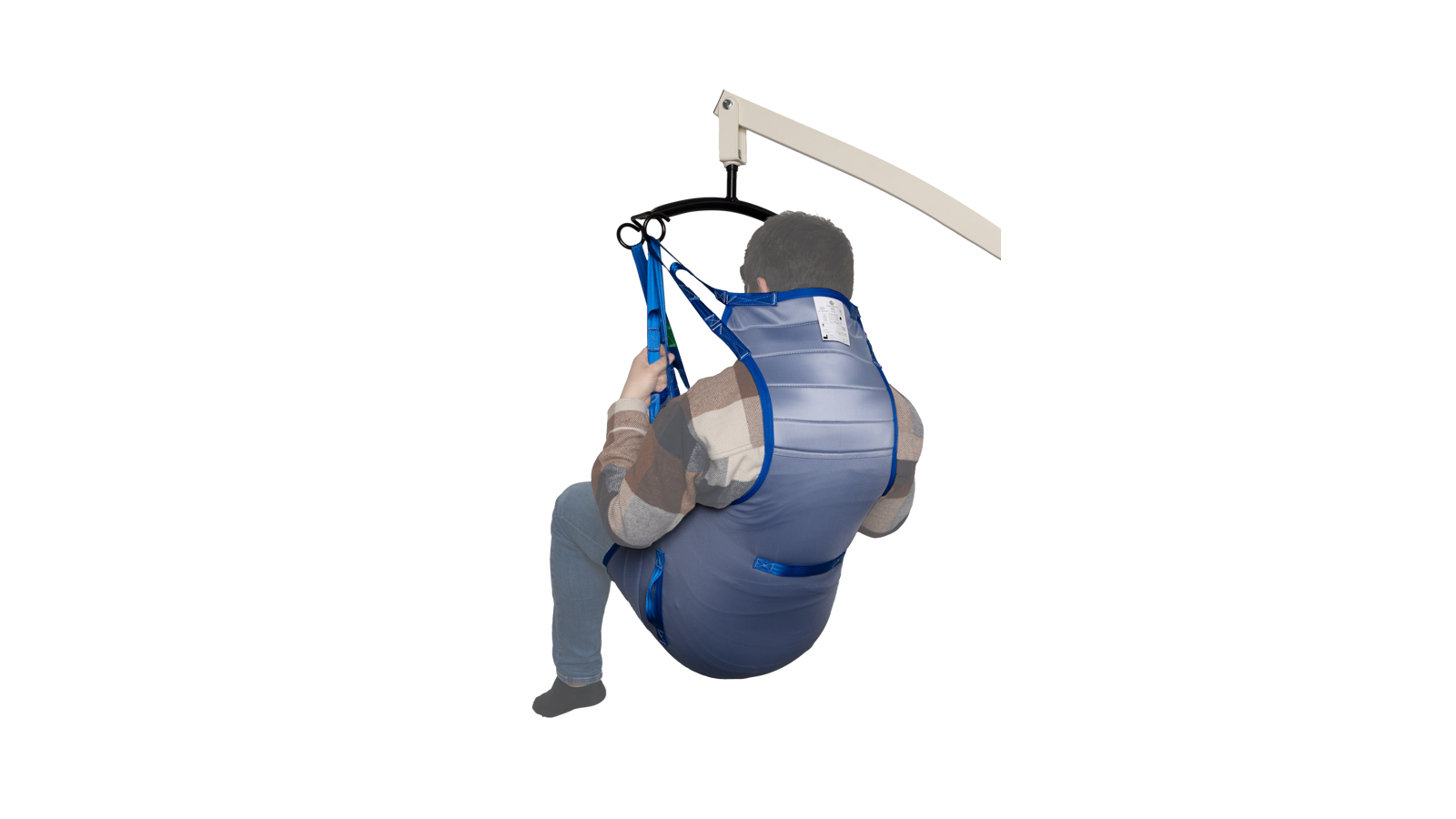 Imbracatura professionale Art. 65.22 con supporto capo e cervicale, portata 210 kg, tessuto poliestere e imbottiture morbide, compatibile Castagner.